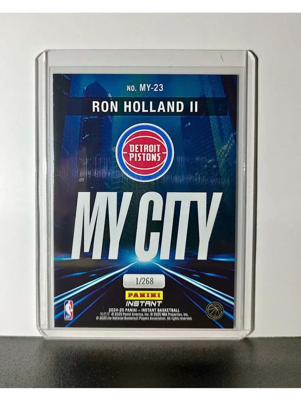 Ron Holland II Rookie 2024-25 Panini MyCity NBA #23 Basketball Pistons 1/268